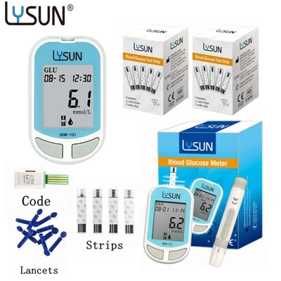 Merilnik glukoze v krvi Lysun s testnimi lističi za diabetike